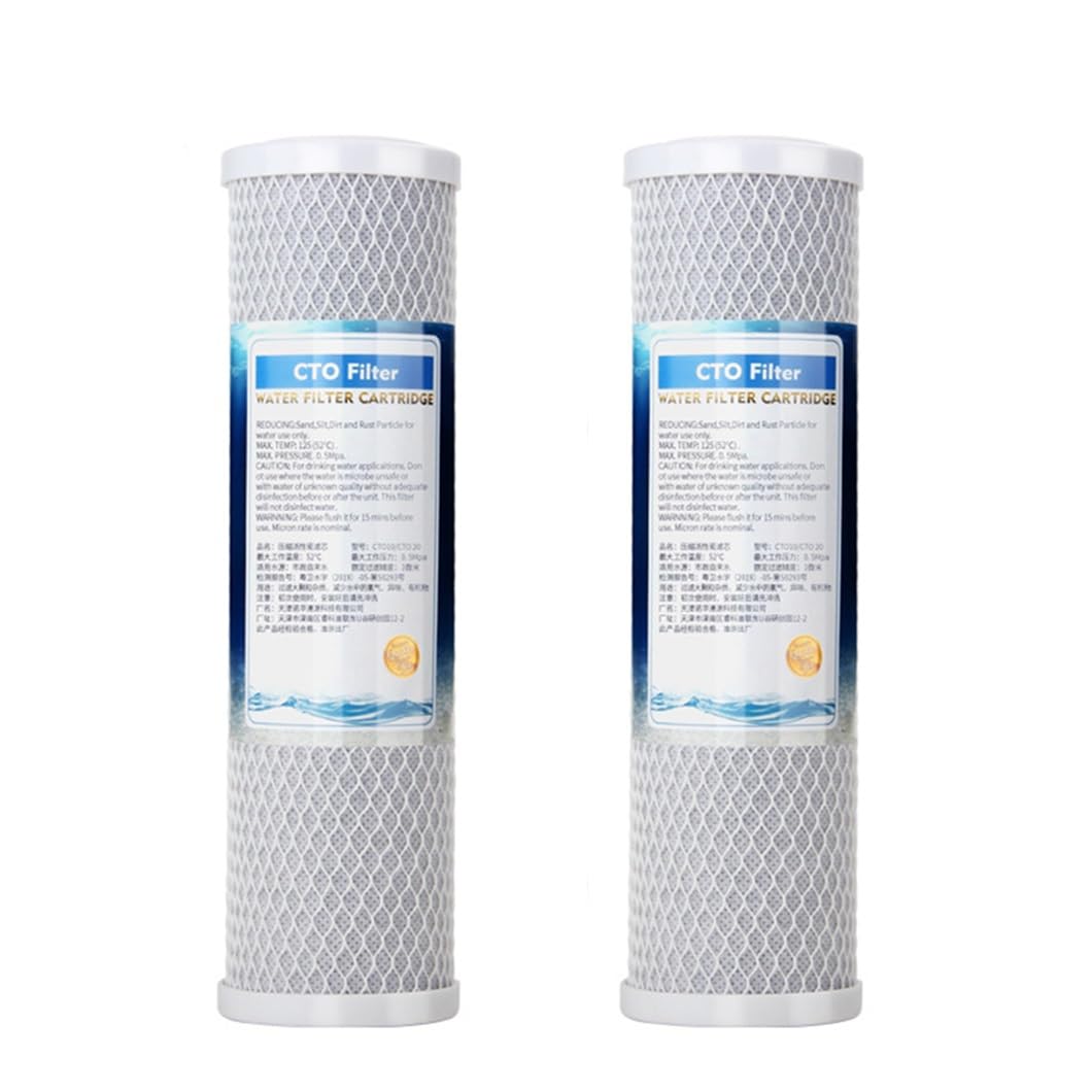Cartouches filtrantes charbon actif CTO élimination du chlore et odeurs d'eau 10"