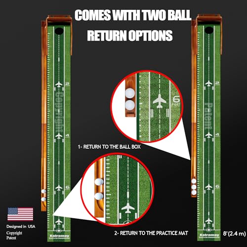 image for Kalramay Putting Green Indoor Golf Putting Mat – Easy to Assemble wi