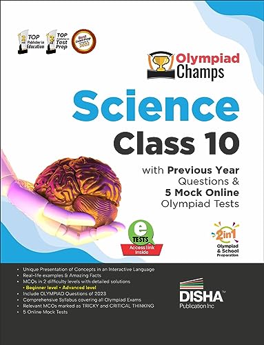 Image of Disha Olympiad Champs Science Class 10 with Previous Year Questions & 5 Mock Online Olympiad Tests 2nd Edition [Paperback] Disha Experts