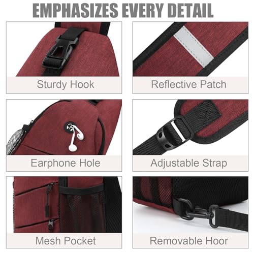Image of Crossbody Bags for Women Men Trendy Sling Bag Bakpack Casual Chest Bag with Convertible Shoulder Strap steel Stainless Steel Paint