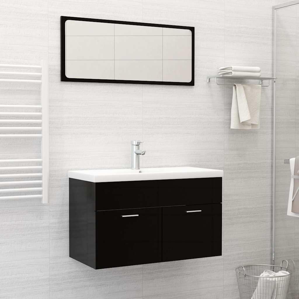 vidaXL Lavabo empotrado con grifo cerámica blanco 81x39x18 cm