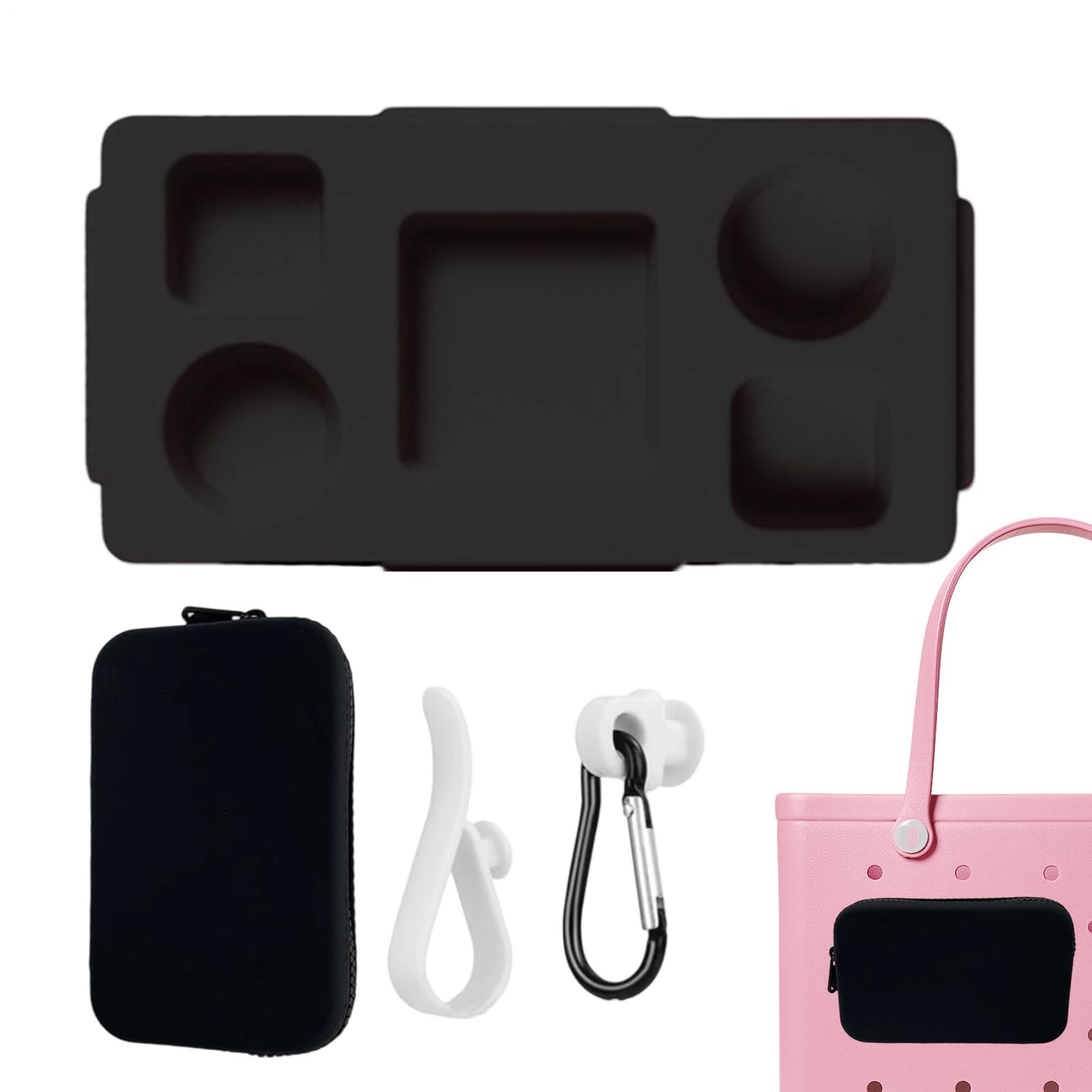 Organizador para Bolsa de Playa Bandeja para Bocadillos con Portavasos para | Organizador Con Ajuste Y Soporte Para Móvil Para Aventuras Familiares Al Aire Libre