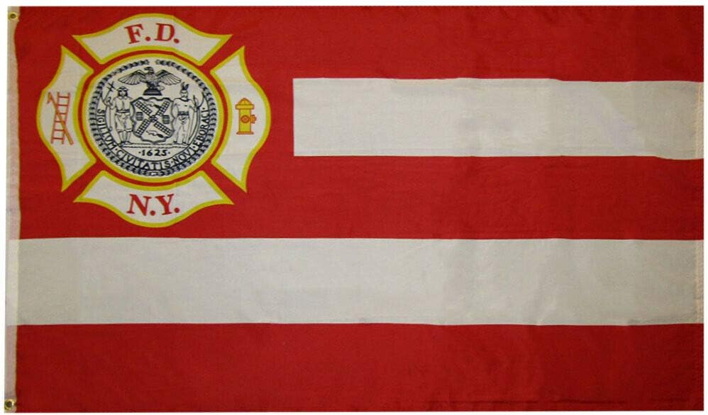 NYFD New York Fire Department Dept Premium 100D Woven Poly Nylon 3x5 Flag Banner - Quality Flags