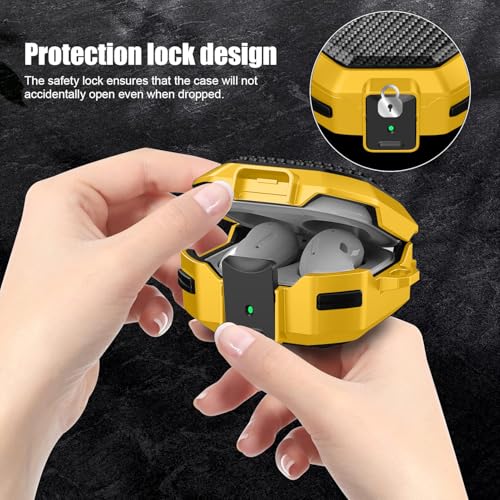 Image of Armor Secuer Lock Case Cover Compatible for Samsung Galaxy Buds Core (2025) -Yellow