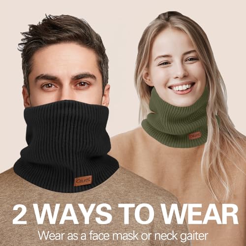 Neck Warmer for men,Winter Neck Gaiters Face Scarf Women Windproof Warm Fleece Scarves Gaiter for Cold Weather2