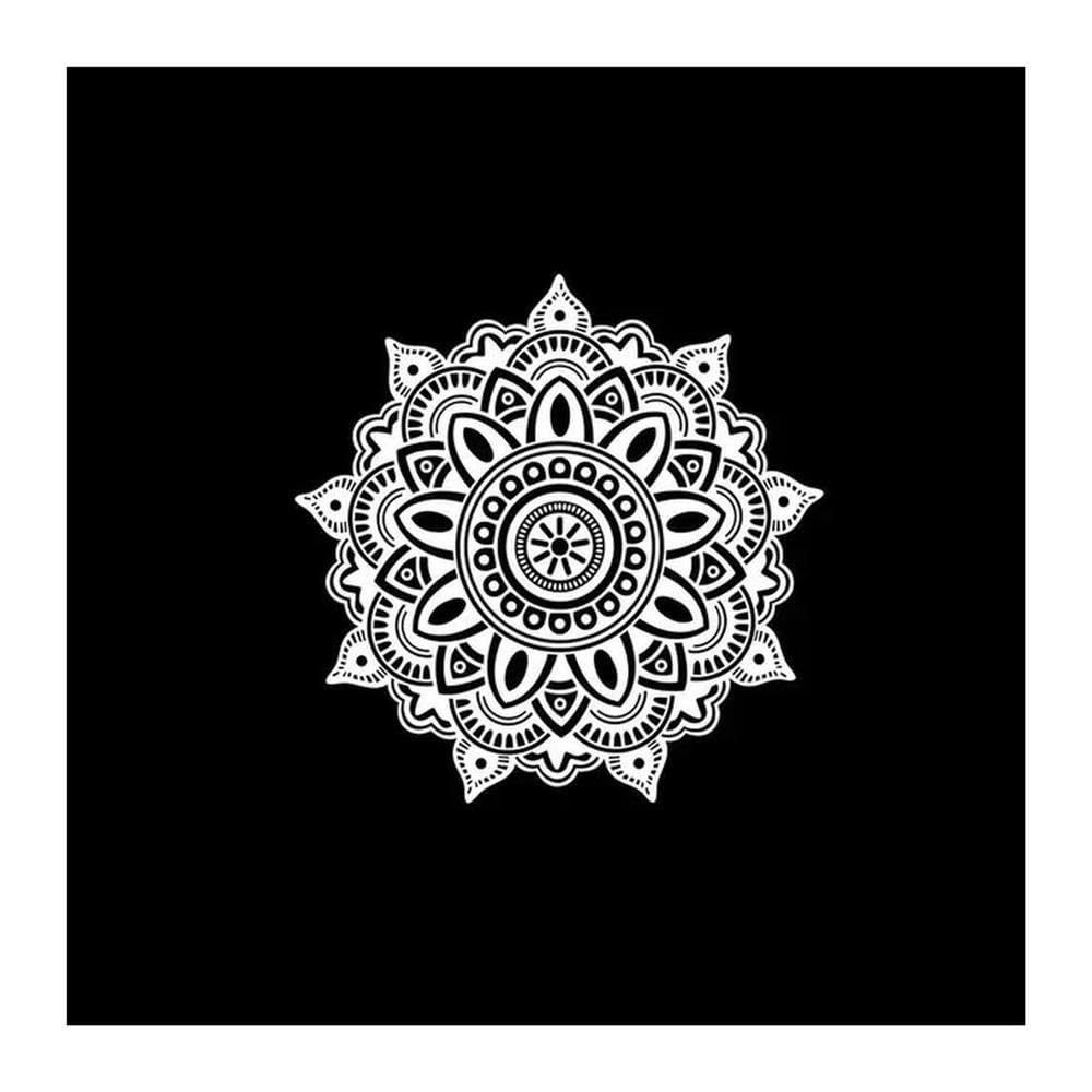 1PCS Car Sticker Mandala Graphic Hoodie Front Side Door Vinyl(White)