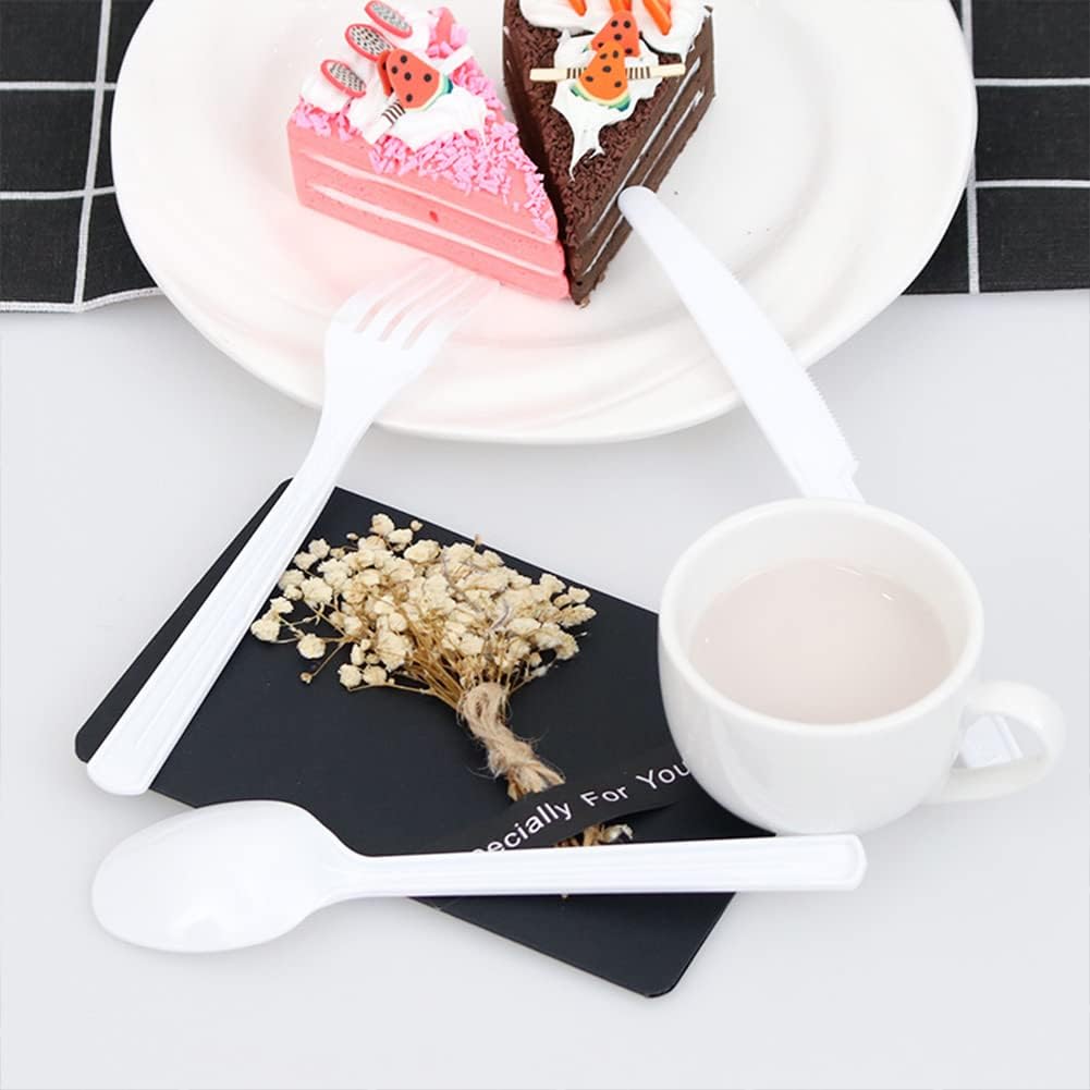 PartyMars 100Pcs Clear Plastic Spoons-Plastic Silverware Spoons-Plastic Cutlery-Crystal Disposable Spoons Pack-Disposable Flatware-Plastic Utensils Set