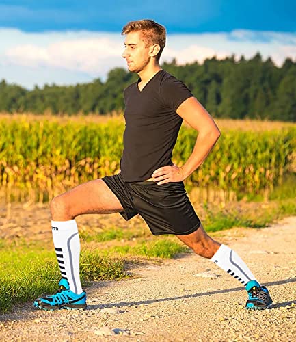 Different Touch Dr. Shams 4 Pairs Pack Men Travelers, Athletic Sports Compression Knee High Socks3