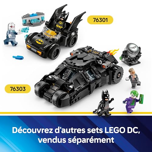 LEGO DC Batman : Batman et la Batmobile Contre Mr. Freeze - Jouet de Construction avec Super héros - Inclut 2 minifigurines - Idée Cadeau pour garçons et Filles dès 4 Ans 76301