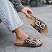 Women’s Cork Footbed Sandals Men’s Adjustable Buckle Flat Mules Slide Sandals, Fashion Studded Open Toe Slip On Summer Shoes for Casual Walking Outdoor Footwear Comfort Stud Flatform Sandals