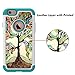 UrSpeedtekLive iPhone 6 Case, iPhone 6s Cases [Shock Absorption] Dual Layer Heavy Duty Protective Silicone Plastic Cover Case for iPhone 6/6s - Love Tree