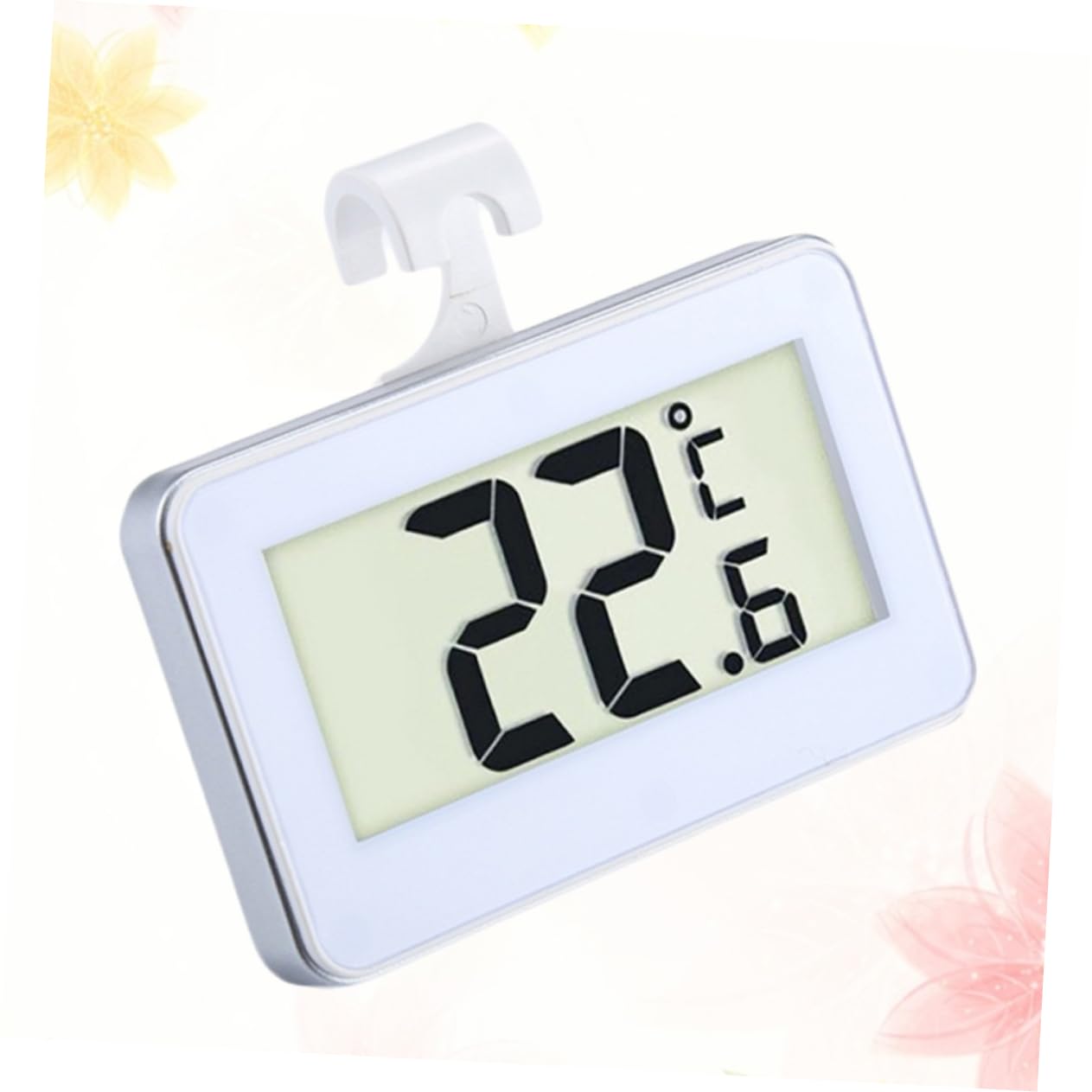 Yardwe 6piezas Termómetro Digital Con Gancho Para Refrigerador y Congelador Medición De Temperatura Interior y Exterior Pantalla Lcd Alarma De Temperatura Para Acuarios y Hogar