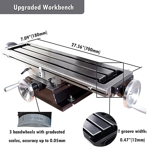 INTBUYING 1100W Benchtop Mill Drill