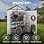 Yardsight 6' x 4' Outdoor Resin Storage Shed with Floor,Galvanized Metal Waterproof Garden Shed with Lockable Door, Windows, Vents, Plastic Tool, Bike Storage for Patio Furniture, Lawn Mower