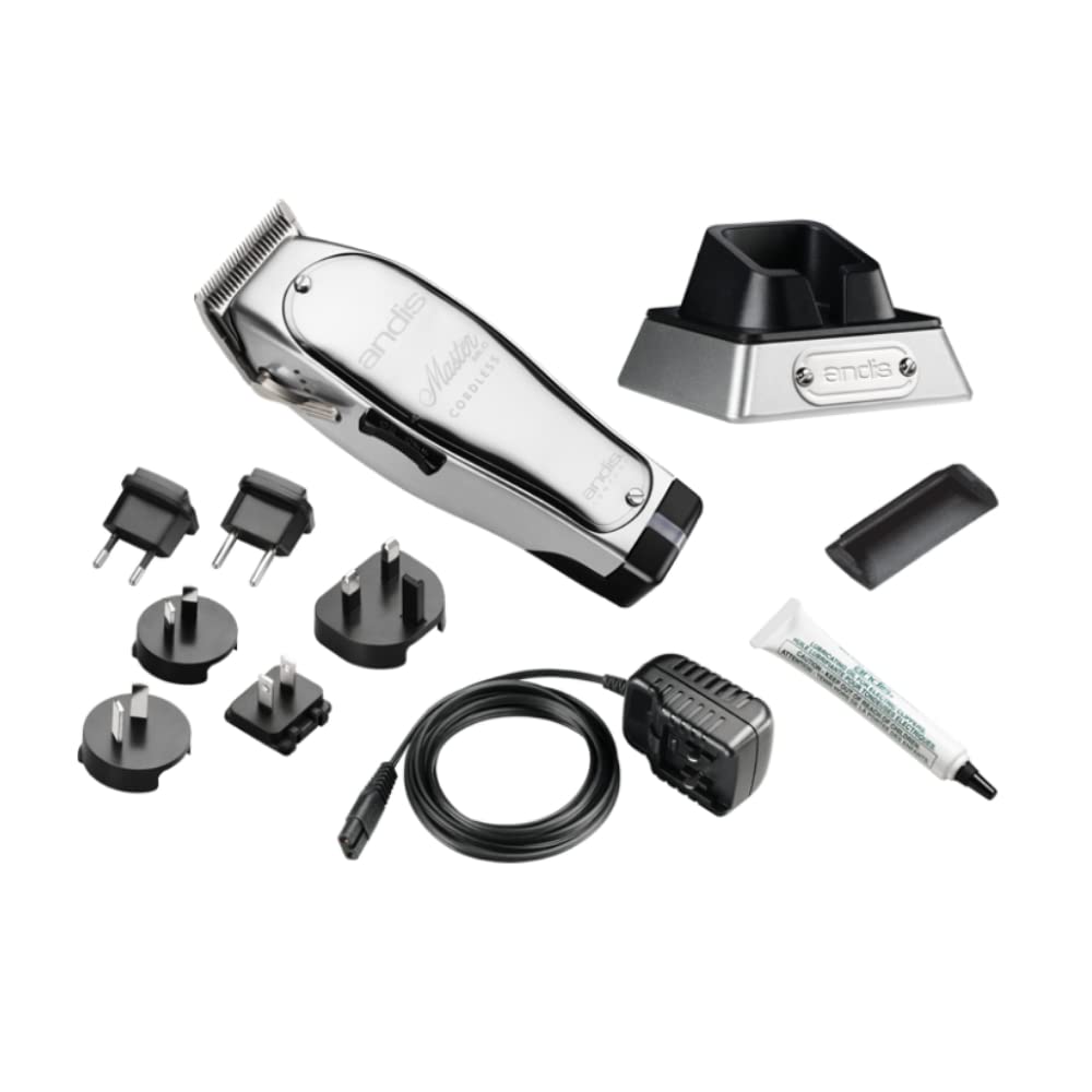 Andis Master Cordless Lithium Ion Clipper, Silver, 1 Count (Pack