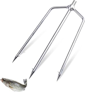 Goture Fish Spear Frog Spear Barbed Stainless Steel Tine Fishing Harpoon Fishing Spear Gig Gaff Fork Hook Screw for Frog and Fish Spear Fishing Fork Harpoon Tip with Barbs