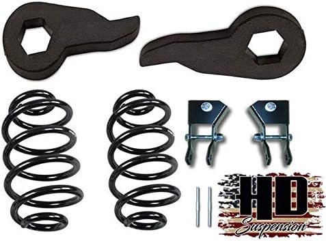 2000-2006 Tahoe Suburban Yukon XL 2" front 3" rear Lowering Drop Adj Torsion keys Coil Springs Shock Extenders
