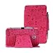 TAB A 7.0 case, 2016 Samsung Galaxy TAB A 7.0 SM-T280 / Samsung Galaxy Tab A NOOK 7" Slim Folio Tablet Kickstand Case by i-UniK [Bonus Stylus] (Cute Pink)