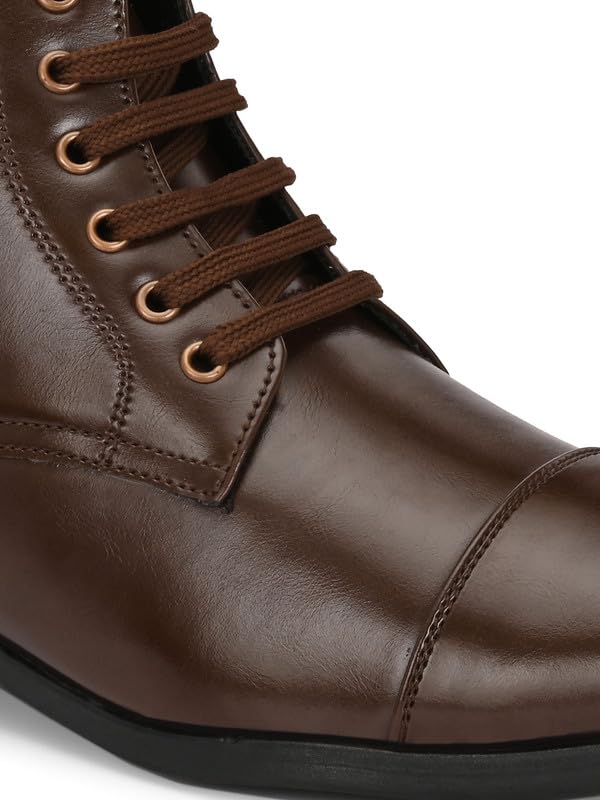 Image of Server Men's Chelsea Ankle Boots | Casual Boots for Men | Ankle Height Boots| All Day wear | Comfortable Formal Office & Business Wear Shoes | Lace up Boots | Derby Boots