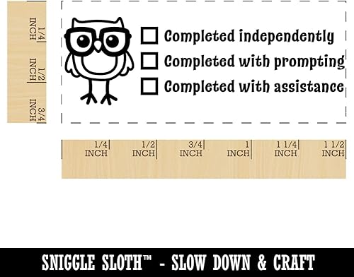 Miniatura 2 de Completado con lista de verificación Búho, profesor, estudiante, escuela, sello de bolsillo portátil autoentintado de 1-12 pulgadas, sello de tinta