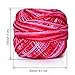48 Pearl Cotton Yarn Variegated Colors Crochet Thread Set Ball 5g per Balls Rainbow of Size 8 Color Variations Crochet &Knitting Yarn and Free 30 Golden Needles 48Balls,