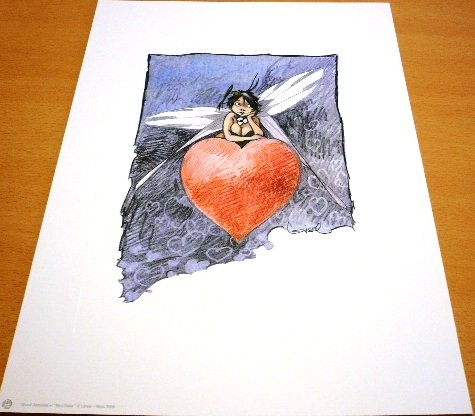 Affiche Loisel Clochette Cœur 30x40 - Cadeau idéal pour pendaison de crémaillère