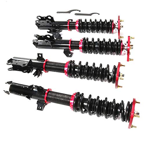 ASTOU Adjustable Coilover Struts Fit for Lexus ES350 2007-2009 for Toyota Avalon 2006-2011 for Toyota Camry 2007-2011 Coilover Struts Shock Struts Kits Assembly(Red)
