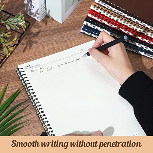 6 Pack B5 Spiral Notebook Ruled Spiral Journal Lined Paper, 70 Sheets,140 Pages, Wirebound Spiral Notebook 10.5 X 7.3 Inch Hard Cover Memo Notepad Sketchbook For School Office Travel Business Supplies #TOP3