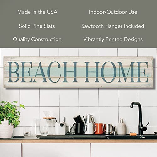 Highland Home "Welcome To Our Beach House" Decorative Indoor/Outdoor Pallet Wood Sign 36" By 7.5" Made In The Usa #TOP2