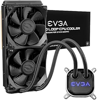 EVGA CLC 240mm, All-In-1 RGB LED CPU Liquid Cooler, 2x FX12 120mm PWM Fans, Intel, AMD, 5 Year Warranty, 400-HY-CL24-V1