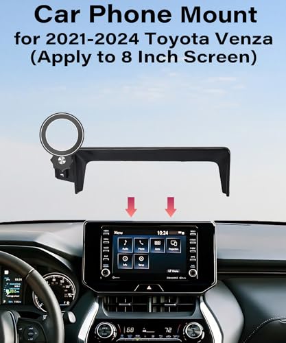 Image of Car Phone Holder for Toyota Venza 2021 2022 2023 2024 Accessories Apply to 8 Inch Touch Screen Fixed Clip MagSafe Cell Phone Mount Hands-Free 360 Rotation
