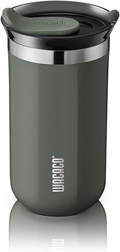WACACO Octaroma Lungo - Taza de café aislada al vacío, vaso de viaje de acero inoxidable de doble pared con tapa para beber, 10 onzas líquidas (10.1