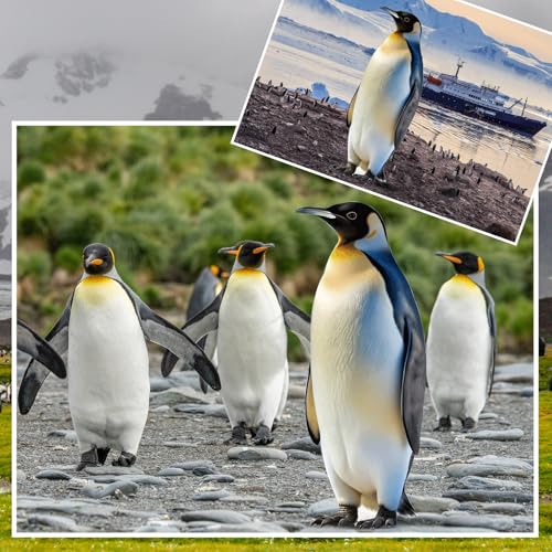 Image of Geelin 3ft Polar Penguin Cardboard Cutout Stand up Life Size Polar Animal Antarctica Themed Party Decorations Photo Booth Prop Stand up for Birthday Theme Party Supplies