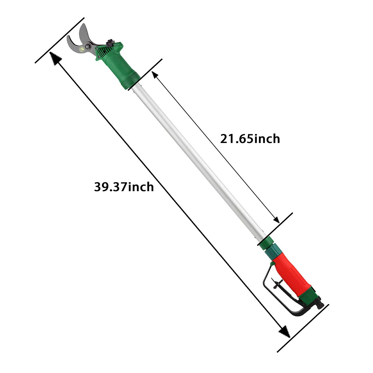 Ouya Pneumatic Pruning Shears Air Powered Tree Grass Hedge Branch Pruner Gardening Scissors (extend 1M)