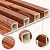 Eazart 3D Slat Wall Panels, WPC Wood Strip Texture Panels for Modern Home Decor, 96 x 96in, 8-Pack(Red Walnut)