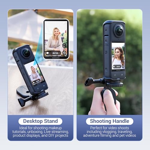 Image of JJC Magnetic Mount Stand for Insta360 X5 X4 X3 DJI Osmo Pocket 4 3 Osmo 360 | for Gopro Hero Insta 360 ACE, Strong Magnet Base Holder with 1 /4 Screw, Action Camera Vlog Accessories