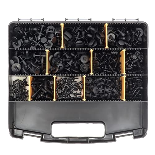 Rivets plastiques de rechange en coffret de 350 pièces pour réparer la carrosserie Citroën Peugeot