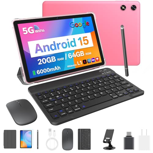 2026 Android 15 Tablet with Keyboard, 10 Inch Tablets, 20GB RAM 64GB Storage 1TB Expandable, 6000mAh...