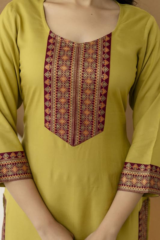 Image of New Rayon Floral Printed Knee Length Straight Casual Kurta for Women | Women Fomal Kurti