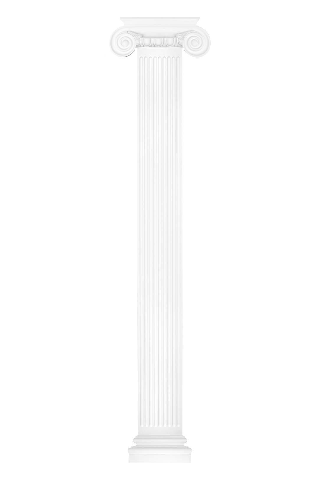 HEXIM Pilaster ca. 450x40mm - rilievo murale/decorazione a stucco in schiuma rigida PU, scelta di albero, capitale e base - Perfetto D1505 (albero da 2 metri D1518)