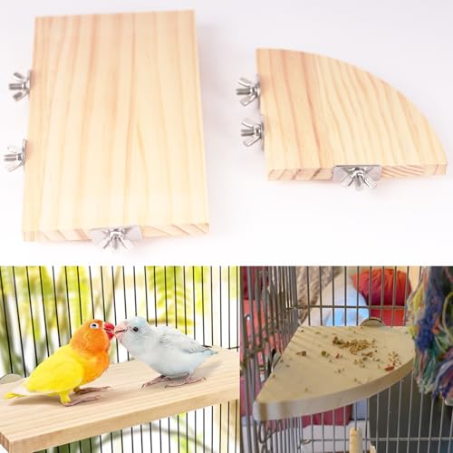 Image of Bird Perch Platform Stand,Wood Perch Bird Platform Parrot Stand Playground Cage Accessories for Small Anminals Rat Hamster Gerbil Rat Mouse Lovebird Finches Conure Budgie Exercise Toy