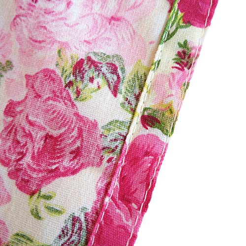 Cushystore Valentine Floral Roses Garden Table Runner Blooming Blossom Theme 100% Cotton Pink, 13 X 48 Inch #TOP3