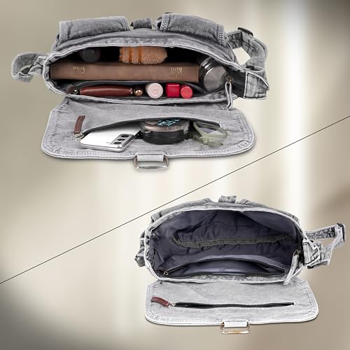 Image of ZAINTO Eco-Friendly Denim Messenger Sling Bag for Men & Women - Upcycled Sustainable Fashion, Durable & Stylish Crossbody Bag