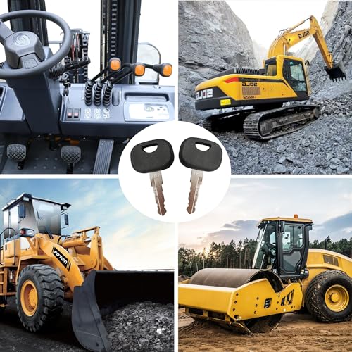 TUKEVA 6 Stück Zündschlüssel Universal Baumaschinen Schlüssel Ersatz Zündschlüssel für Baumaschinen Gabelstapler Zündschlüssel Für 201 Schlüssel 3643912 Takeuchi Radlader (201)