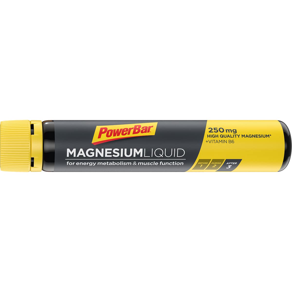 PowerBar Magnesium Liquid Ampollas 20X25ml - Suplemento alimenticio con 250 mg de magnesio