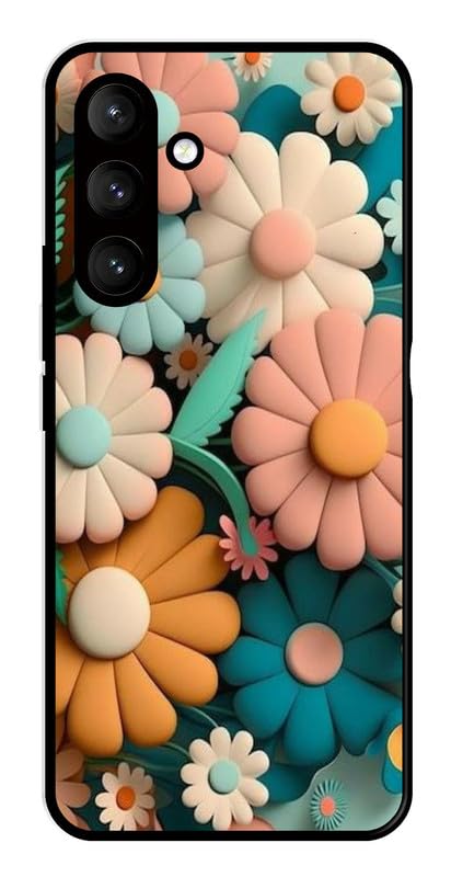 Image of AARFAA Compatible for Samsung Galaxy S26 5G Mobile Phone Back Cover Case for Metal | for Boys Girls | Daisy Flower Printed Rubber Silicone Soft TPU Sides with Camera Protection
