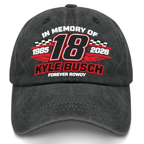 Kyle Buschs Hat for Fans, Kyle Buschss 1985–2026 Hat, Forever Rowdy 18 Racing Tribute Baseball Cap Gift