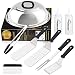 Aoocan Grill Set -5 Piece BBQ Tools- Heavy Duty Stainless Steel Professional Grade Grill Griddle BBQ Tool Kit - Great for Backyard Kitchen Flat Top Cooking, 2 Spatula, 1 Chopper Scrapper,2 Bottle