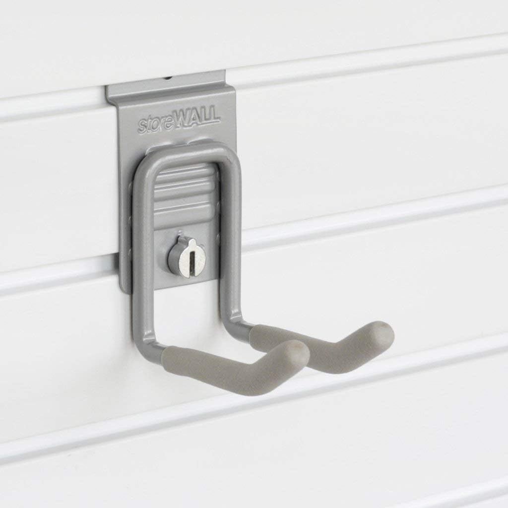 Heavy Duty Universal Slatwall Double Hook with CamLok (Pack of 4)