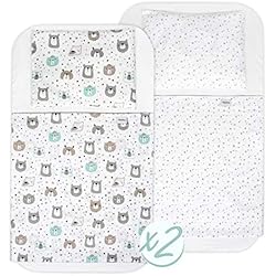 Cuna Colecho Jane Babyside FlyIdeas Juego 8 Pza Sabanas Minicuna Colecho Next2Me 50x83cm, 100% Algodon Certif. con 2 Sabanas Bajeras 2 Protectores Colchon Impermeables 2 Sabanas Encimera y 2 Fundas de Almohada